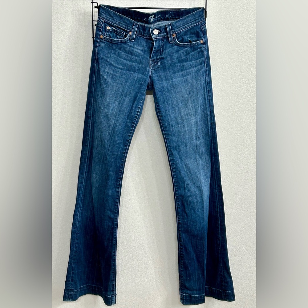 7 For All Mankind Dojo Dark Blue Flare Jeans